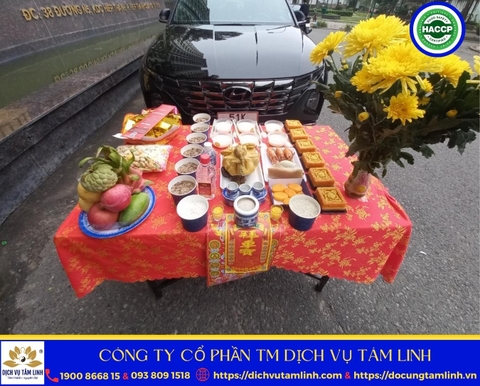 Mâm cúng xe Đầy Đủ