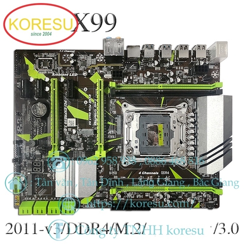 Bo Mạch Chủ X99 Mới Bộ Nhớ Máy Chủ DDR4 E5-2680 2678V3 2011-3 pin CPU sang trọng siêu X79 98001