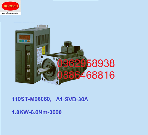 Động cơ Servo và Driver điều khiển 110 ST-M06030, A1-SVD-30A.