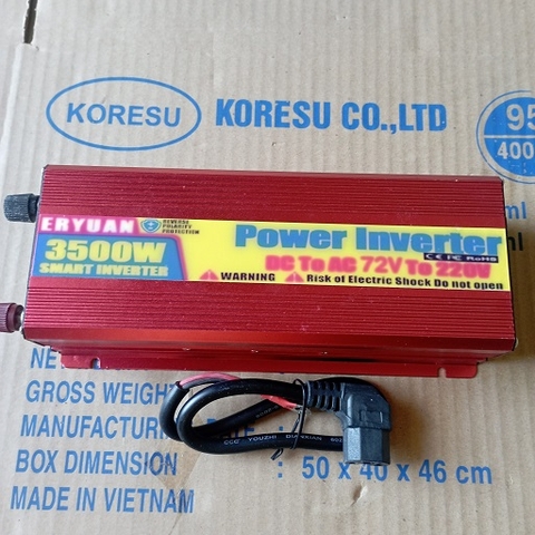 Bộ kích dòng điện từ 72v của xe máy điện, xe ô tô điện sang điện 220v dùng cho sinh hoạt gia đình khi mất điện.
