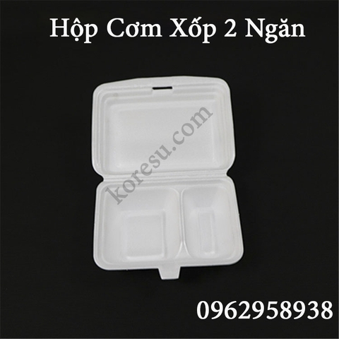 Hộp cơm xốp 2 ngăn