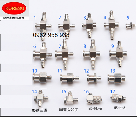 17 phụ kiện đầu khí của cọc hút robot.