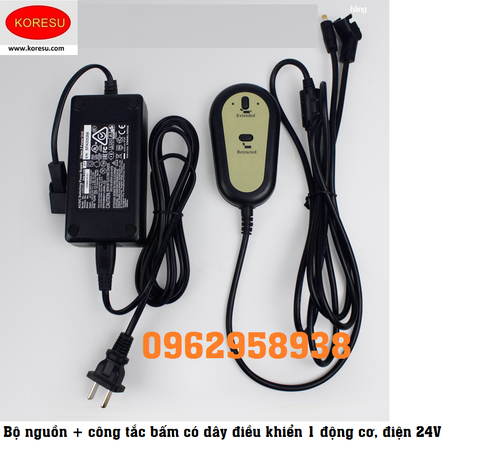 Bộ Nguồn  chuyển đổi  điện 220V sang 12v-  24V và Công tắc điều khiển xilanh điện có dây Đk 1 xi lanh điện