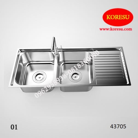 Chậu rửa bát Inox cao cấp 2 hố cân có  bàn- Sơn hà