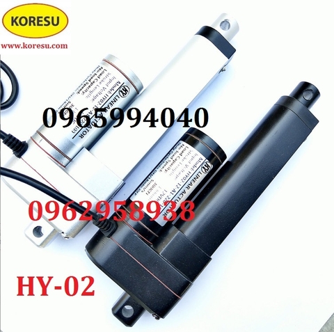 Xi lanh điện tự động 12V, 24V, hành trình 100mm , tải 3000N, tốc độ 5mm/s, model HY-02,