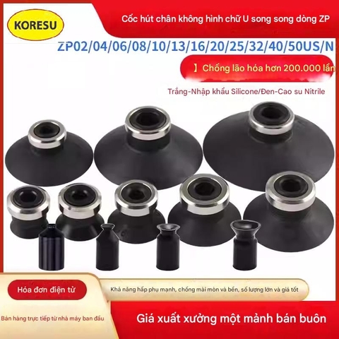 Cốc hút chân không ZP-U | Nhiều size từ ZP-02U đến ZP-50U | Hấp phụ mạnh, gắn robot tự động