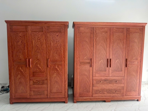 Tủ áo gỗ hương đá hiện đại