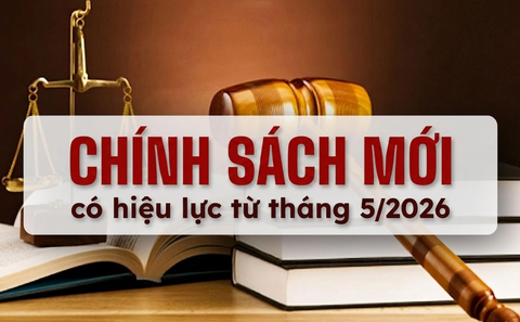 Tổng hợp những chính sách mới nổi bật có hiệu lực từ tháng 5/2026