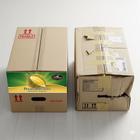 Quy cách đóng gói sầu riêng xuất khẩu đạt chuẩn
