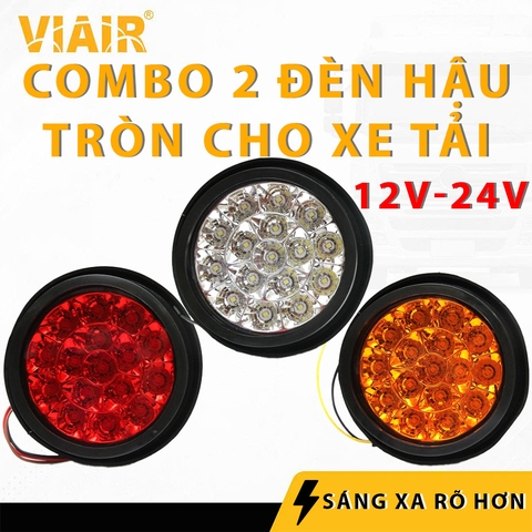 Đèn Hậu Xe Tải, Đèn Hậu  Led Tròn 130*45mm Điện Áp 12V/24V VIAIR VI-001