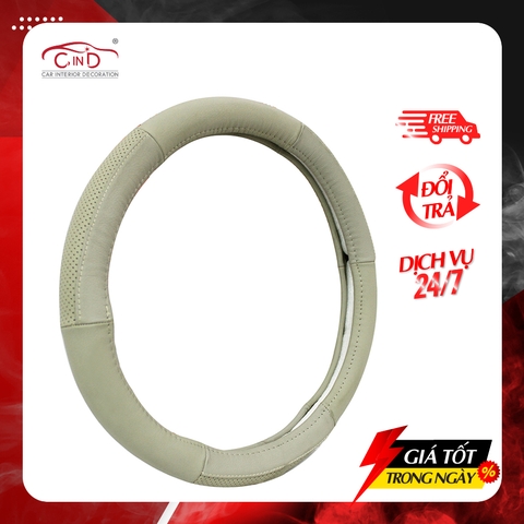 Bọc Vô Lăng CIND 2034 Size 3L Màu Kem - Nhập Khẩu Chính Hãng