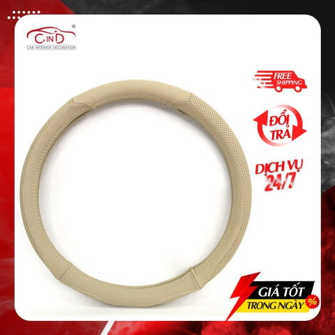 Bọc Vô Lăng CIND B600 Size M Màu Kem - Nhập Khẩu Chính Hãng
