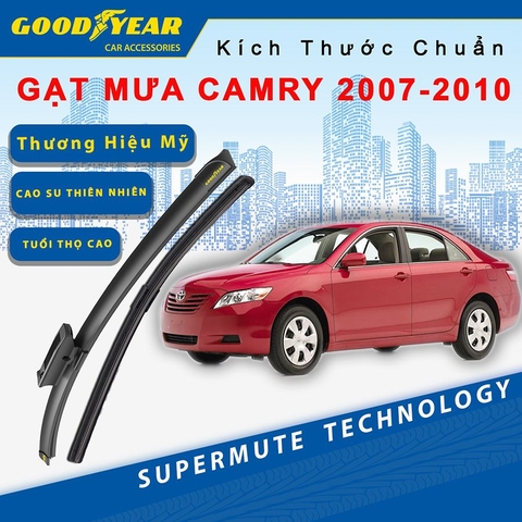 Gạt Mưa Xe Toyota Camry 2007-2011 GOODYEAR Siêu Êm Không Rít Size Chuẩn
