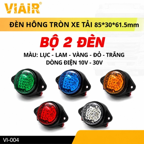 Combo 2 Đèn Đánh Dấu Hong Xe Tải Xe Khách Dùng Chung Điện 12v -24V Bộ 2 Đèn VIAIR 004 85*30*61.5mm
