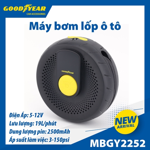 Máy Bơm Lốp Ô Tô Không Dây Tích Điện GOODYEAR GY -2252