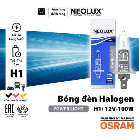 Bóng Đèn Halogen Power Light OSRAM NEOLUX Dùng Cho Xe Ô Tô Xe Máy Chân H1 H3 H4 H7