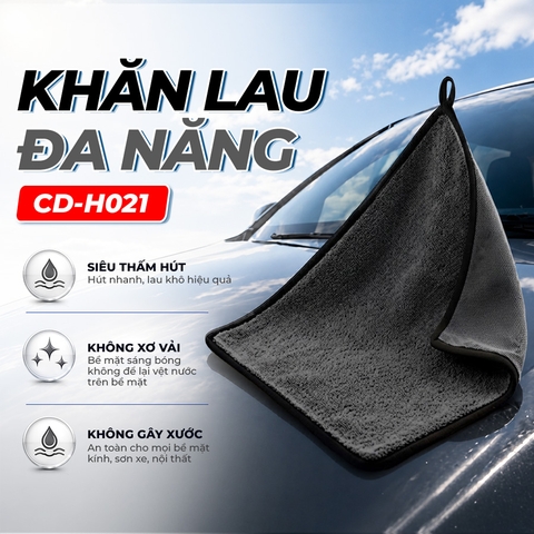 Khăn Coral Fleece Microfiber Đa Năng CIND 40x50cm Màu Xám