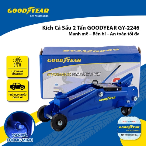Kích Cá Sấu 2 Tấn Con Đội Nâng Vật Nặng Kích Gầm Ô tô GOODYEAR GY-2246