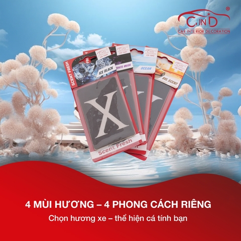 Lá Thơm Treo Ô tô, Tủ Quần Áo CIND CD-164  Hương Thơm Độc Quyền Không Gian Thơm Mát - Nhập Khẩu Chính Hãng