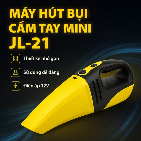 Máy Hút Bụi Cầm Tay Ô Tô 12V Đa Năng Hút Khô & Ước JL-21 - Nhập Khẩu Chính Hãng