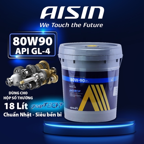 Nhớt Hộp Số AISIN Geartech+ GL-4 80W90 18 Lít GSL480918PL - Nhập Khẩu Chính Hãng
