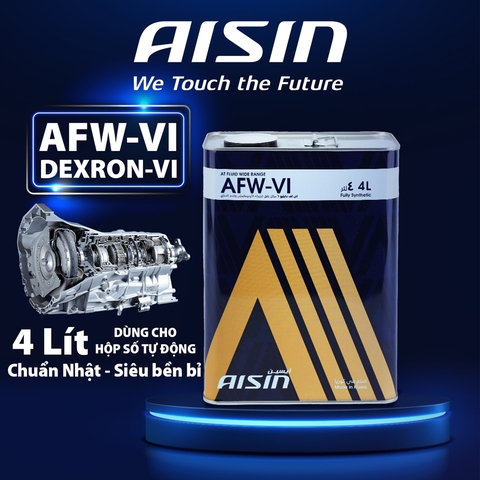 Nhớt Hộp Số Tự Động AISIN AFW-VI Dexron VI 4 Lít ATFDVI4S - Nhập Khẩu Chính Hãng