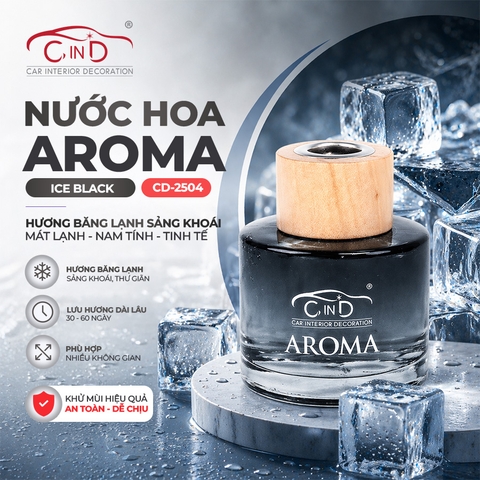 Nước Hoa Ô Tô CIND Aroma CD-2504 Ice Black 100ml