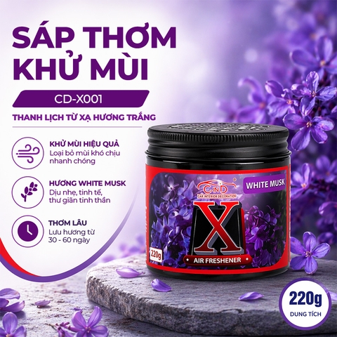 Sáp Thơm Ô Tô CIND X-Gel CD-X001 White Musk 220g