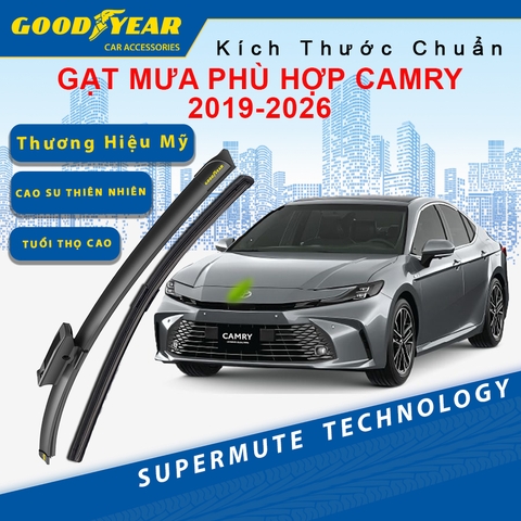 Gạt Mưa Dùng Cho Dòng Xe Toyota Camry 2019 GOODYEAR Siêu Êm Không Rít Size Chuẩn