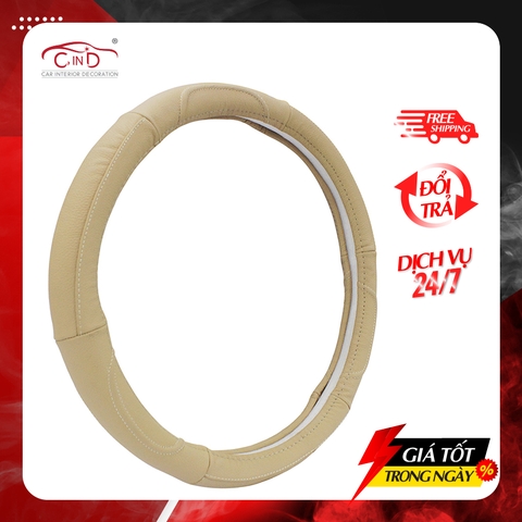 Bọc Vô Lăng CIND 1023 Size 5L Màu Kem - Nhập Khẩu Chính Hãng