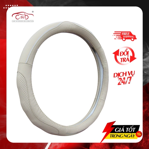 Bọc Vô Lăng CIND G2006 Size M Màu Kem - Nhập Khẩu Chính Hãng