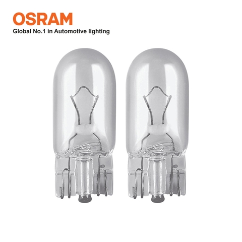 Combo 2 Bóng Đèn Chân Ghim Nhỏ 1 Tim OSRAM Original T10 W5W 12V 5W - Nhập Khẩu Chính Hãng