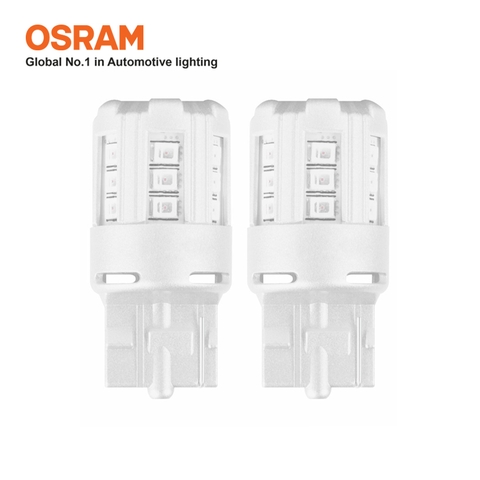 Combo 2 Bóng Đèn Led Chân Ghim Nhỏ OSRAM Standard Retrofit T20 W21W 12V Màu Đỏ - Nhập Khẩu Chính Hãng