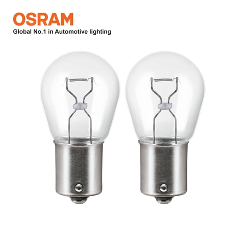 Combo 2 Bóng Đèn Sau 1 Tim OSRAM Original P21W 12V 21W (Chân Thẳng) - Nhập Khẩu Chính Hãng