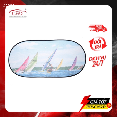 Che Nắng Ô Tô Kính Sau NB LX-R011 Hình Biển (50x100 cm) - Nhập Khẩu Chính Hãng