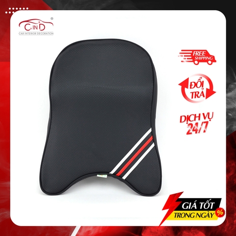 Gối Tựa Đầu Cao Su Non Bọc Da CIND QF001 Màu Đen - Nhập Khẩu Chính Hãng