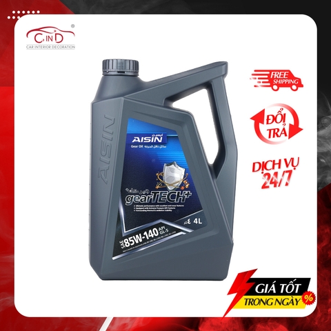 Nhớt Hộp Số Thường AISIN GSL585144P 85W-140 GL-5 Geartech+ 4L - Nhập Khẩu Chính Hãng