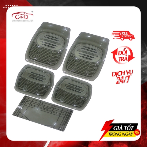Bộ Thảm Lót Sàn Ô Tô PACKY PODA 5455 Màu Đen 4 Chỗ - Nhập Khẩu Chính Hãng