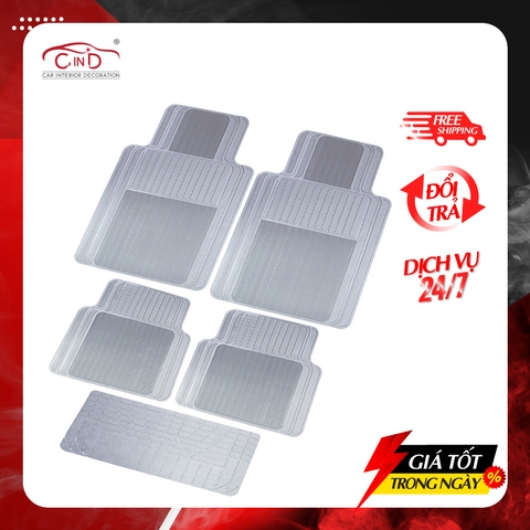 Bộ Thảm Lót Sàn Ô Tô PACKY PODA 5505 Màu Xám 4 Chỗ - Nhập Khẩu Chính Hãng