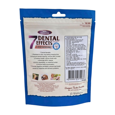 Thanh nhai 7 Dental Effects làm sạch răng thơm miệng cho chó gói 160g https://petshopvinh.vn/