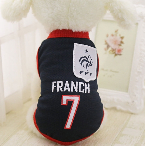 Áo cầu thủ bóng đá tuyển Pháp cho chó