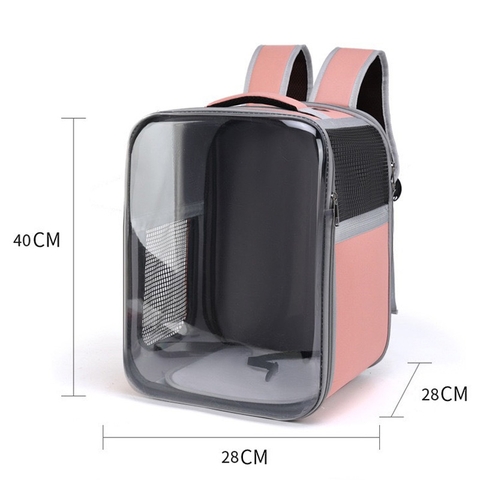 Balo vận chuyển chó mèo vuông trong suốt loại 1 https://petshopvinh.vn/