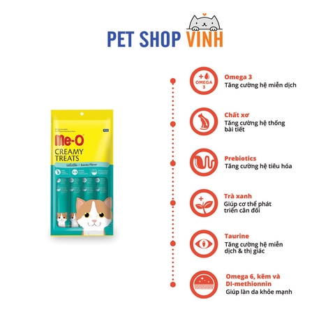 Bánh thưởng mèo dạng kem Me-O vị cá ngừ - Me-O Creamy Treats Bonito Flavor