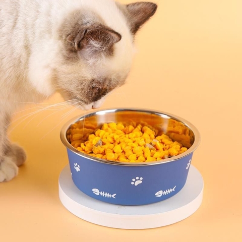 Bát inox chống trơn trượt cho chó mèo https://petshopvinh.vn/