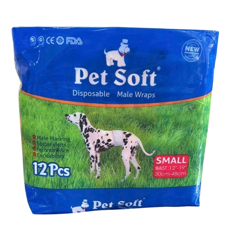 Bỉm chó đực Pet Soft bịch 12 miếng https://petshopvinh.vn/