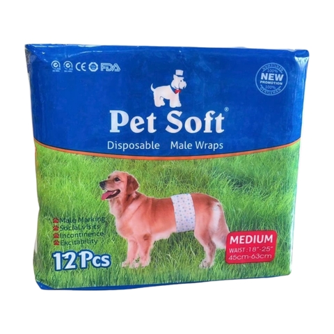 Bỉm chó đực Pet Soft bịch 12 miếng https://petshopvinh.vn/