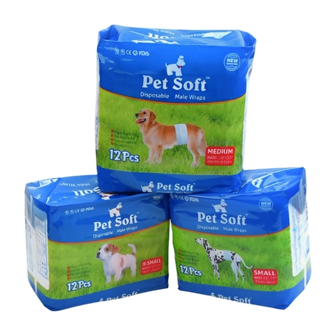 Bỉm chó đực Pet Soft bịch 12 miếng