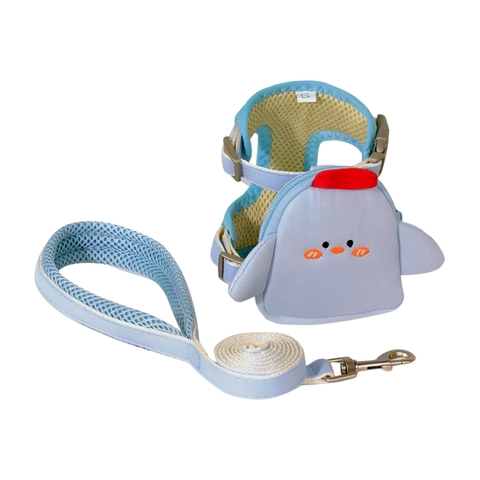 Dây dắt kiểu áo vest có balo gà cute