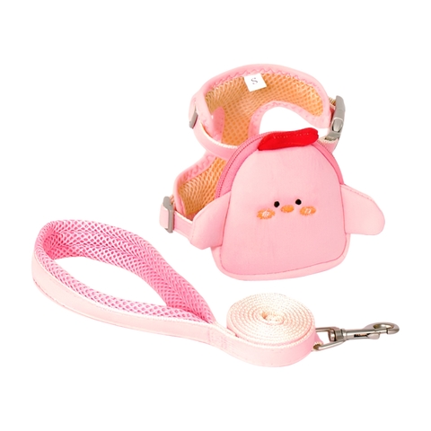 Dây dắt kiểu áo vest có balo gà cute