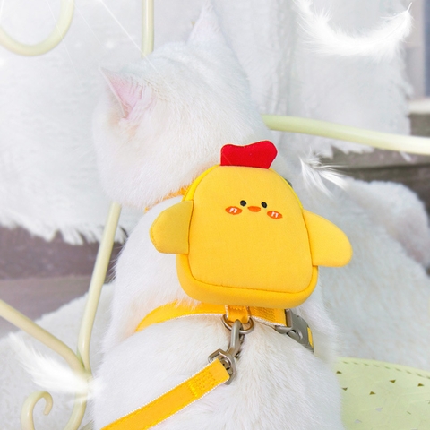 Dây dắt kiểu áo vest có balo gà cute